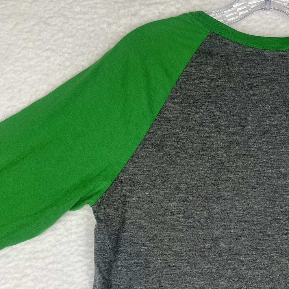NWT‎ Nike Dri-Fit NCAA Oregon Ducks Green Gray 3/4 Sleeve Raglan Tee Women's M - Picture 9 of 16